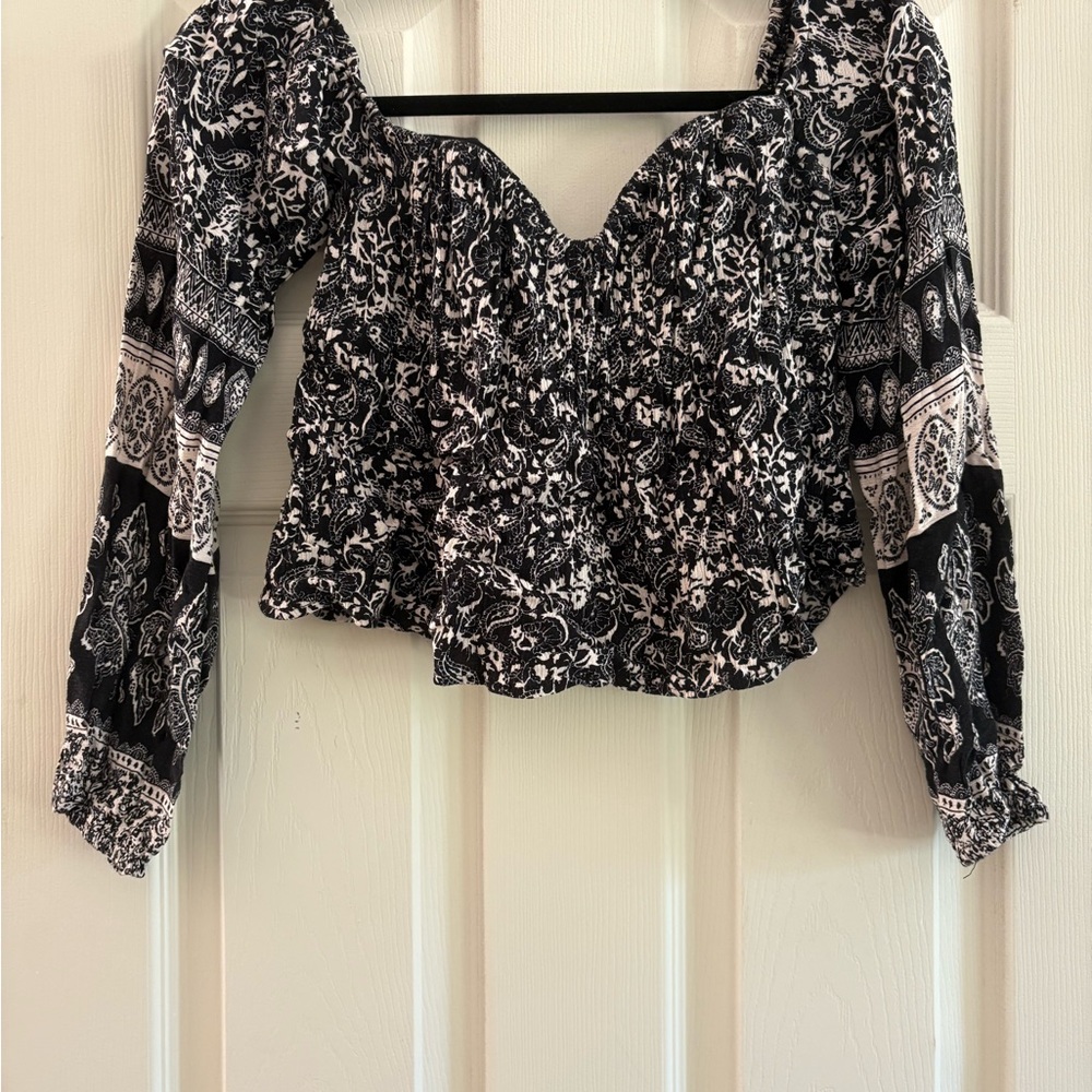 Black and White Women's Top